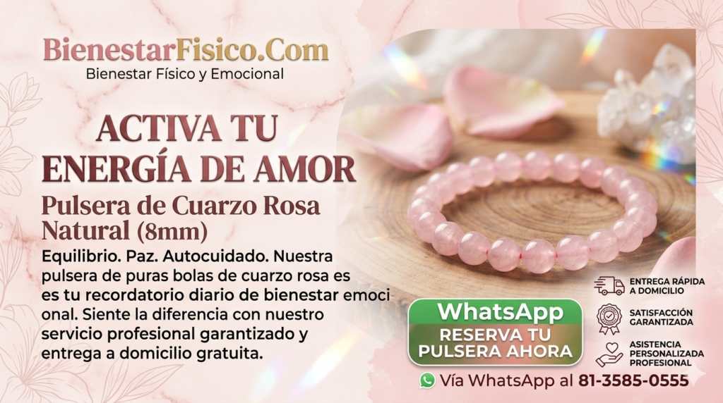 Pulsera de Cuarzo Rosa